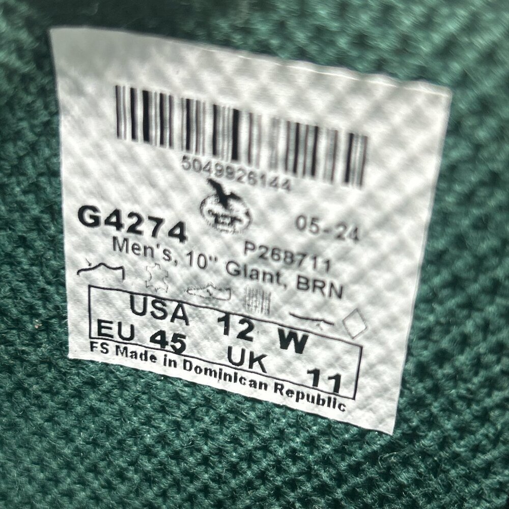 Georgia Men's Wellington Giant Work Boots - Size 12 W - Picture 8 of 8